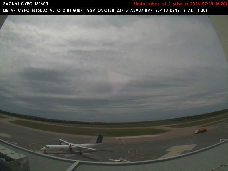 Web Cam image of Fredericton Airport (South West)