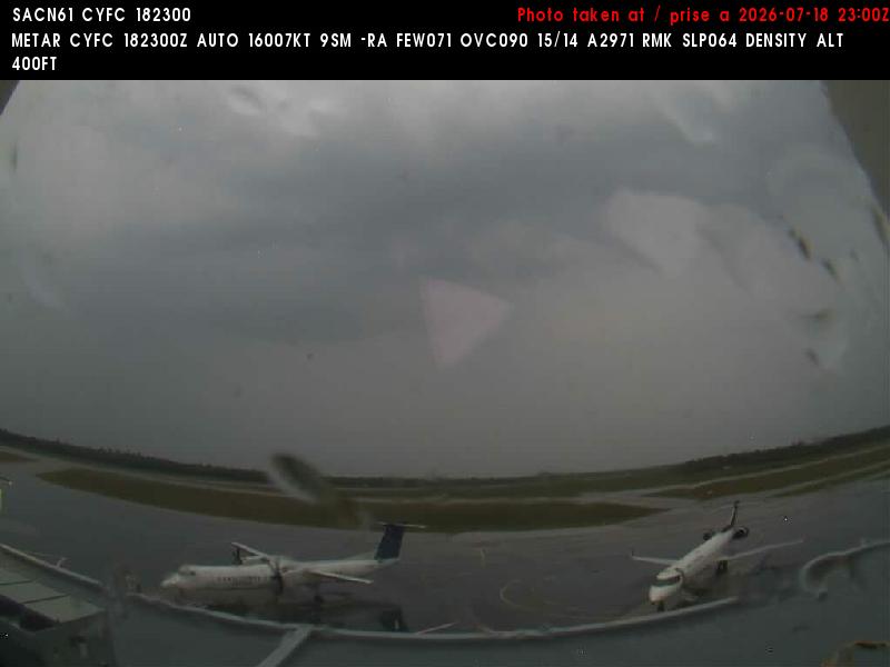 Web Cam image of Fredericton Airport (South West)
