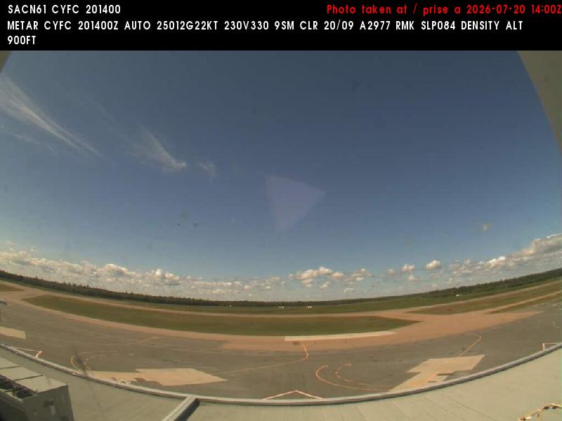 Web Cam image of Fredericton Airport (South West)