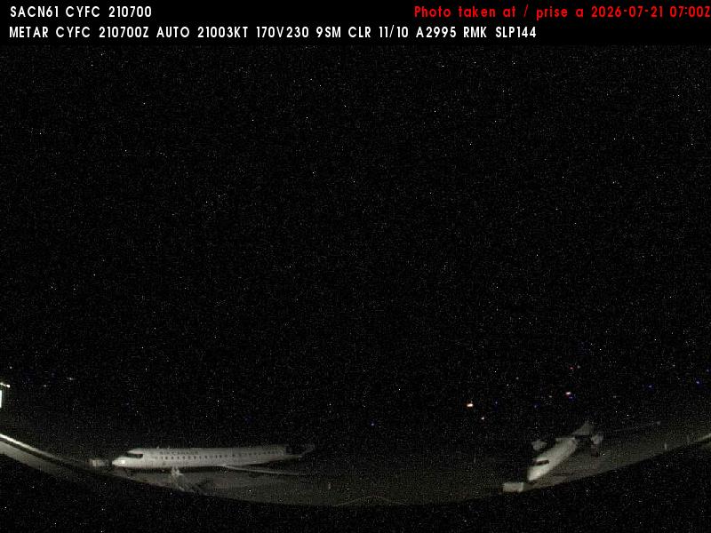 Web Cam image of Fredericton Airport (South West)