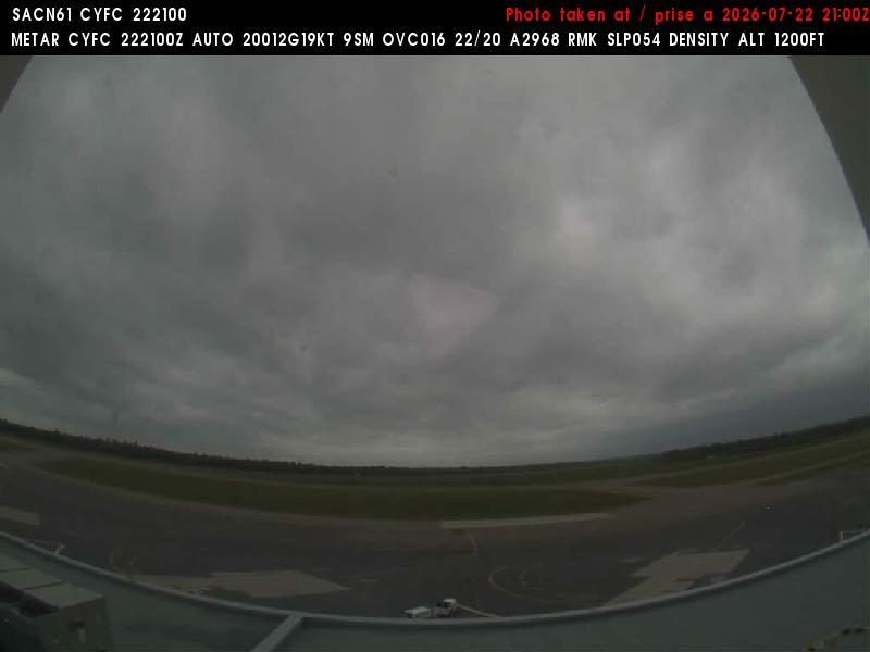 Web Cam image of Fredericton Airport (South West)
