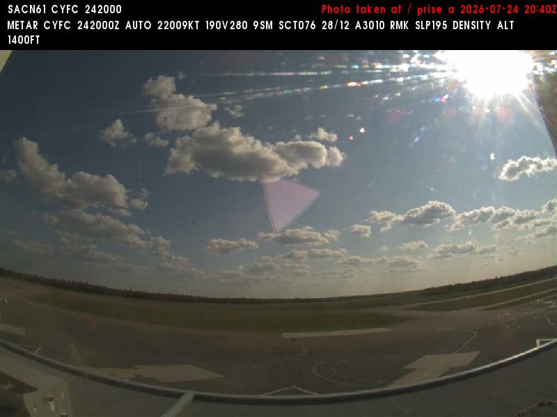 Web Cam image of Fredericton Airport (South West)