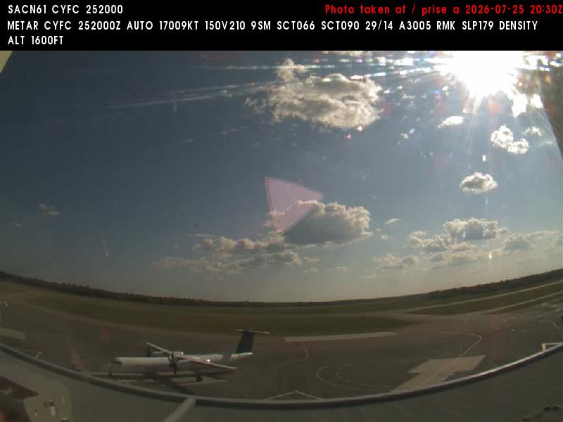 Web Cam image of Fredericton Airport (South West)