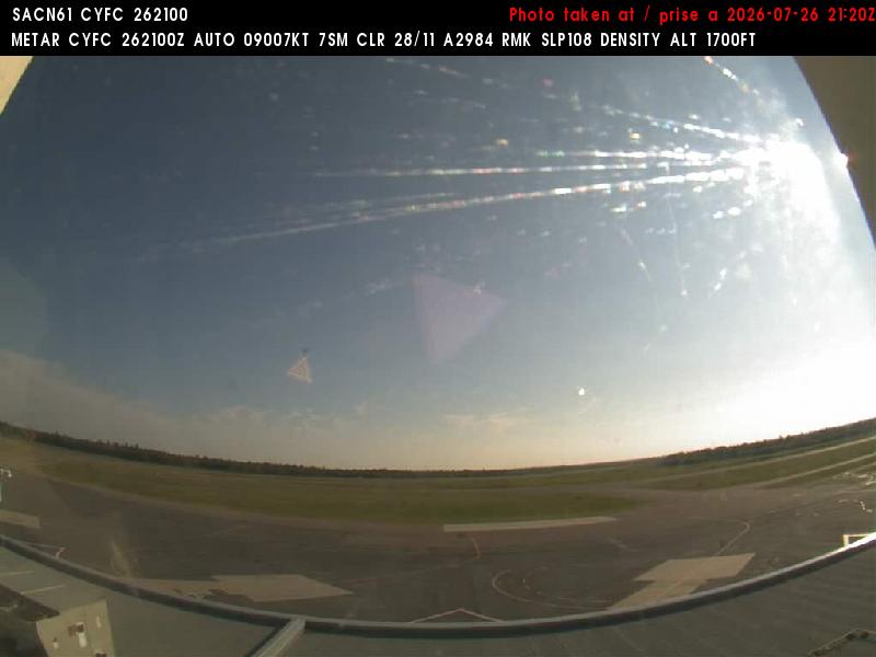 Web Cam image of Fredericton Airport (South West)