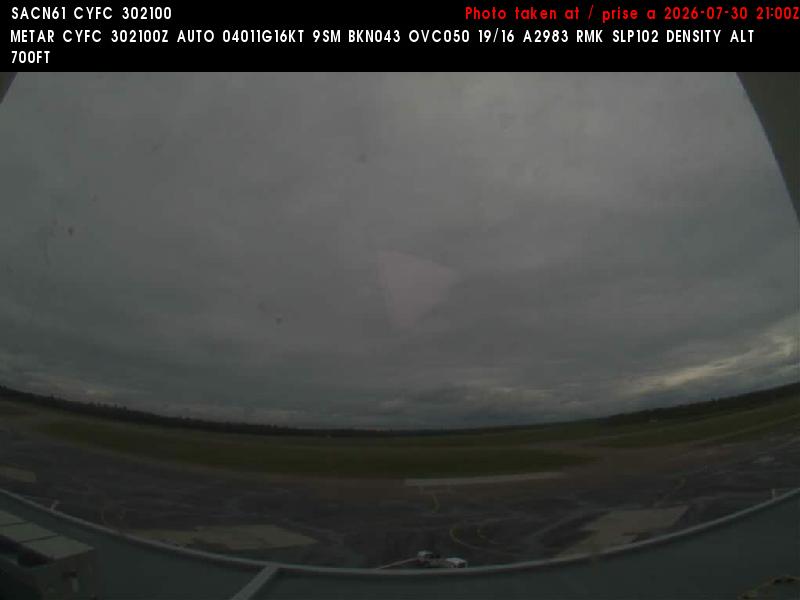 Web Cam image of Fredericton Airport (South West)