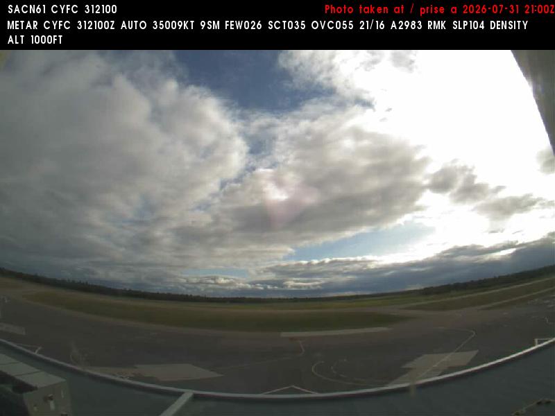 Web Cam image of Fredericton Airport (South West)