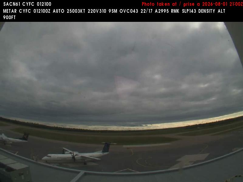Web Cam image of Fredericton Airport (South West)