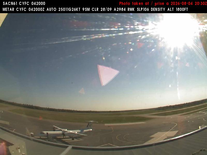 Web Cam image of Fredericton Airport (South West)