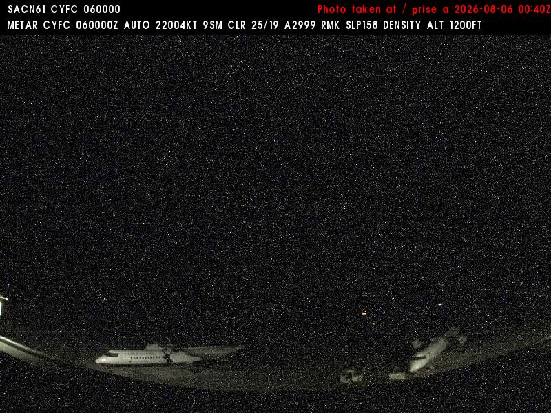 Web Cam image of Fredericton Airport (South West)