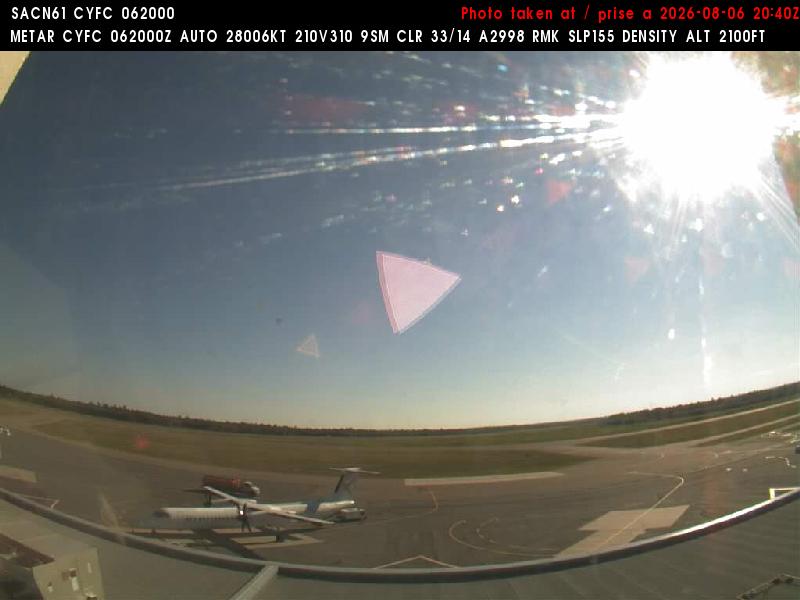 Web Cam image of Fredericton Airport (South West)