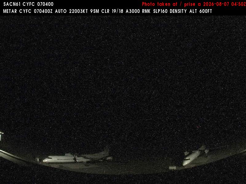 Web Cam image of Fredericton Airport (South West)