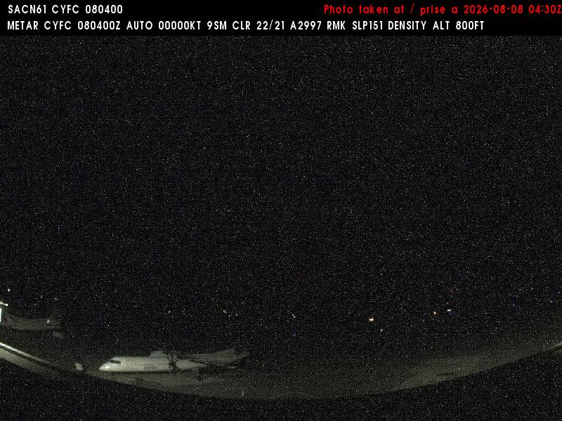 Web Cam image of Fredericton Airport (South West)