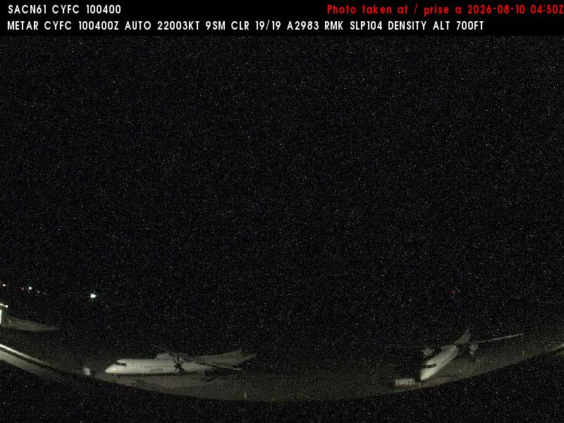 Web Cam image of Fredericton Airport (South West)