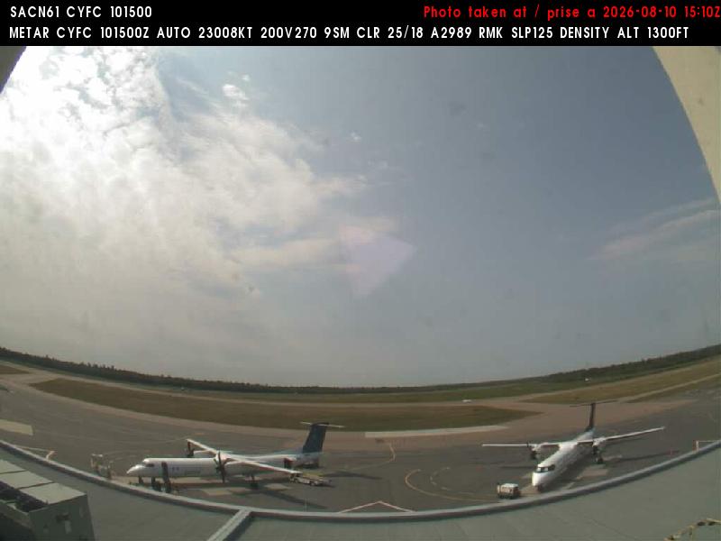Web Cam image of Fredericton Airport (South West)