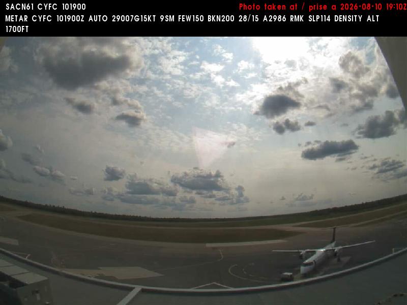 Web Cam image of Fredericton Airport (South West)