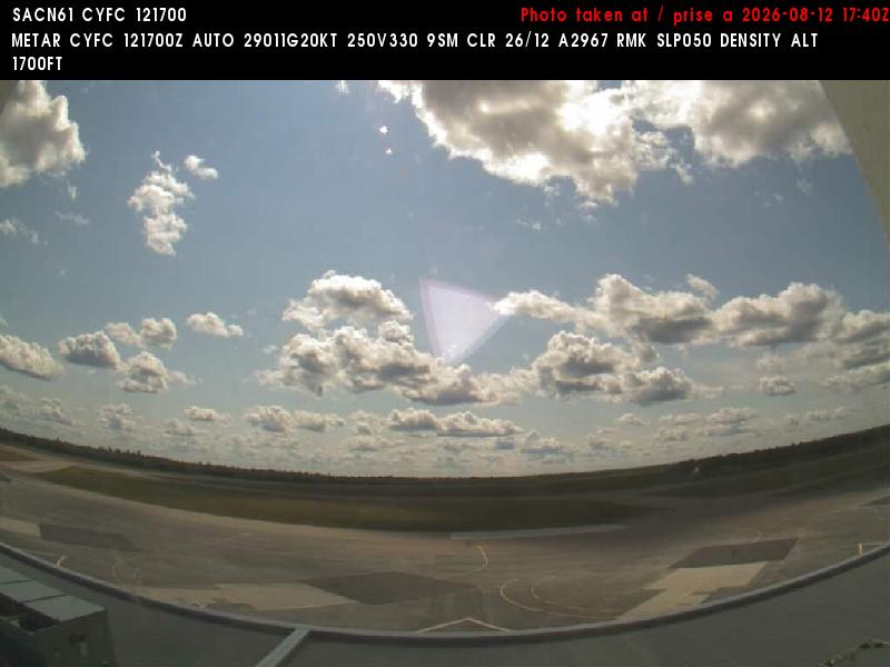 Web Cam image of Fredericton Airport (South West)