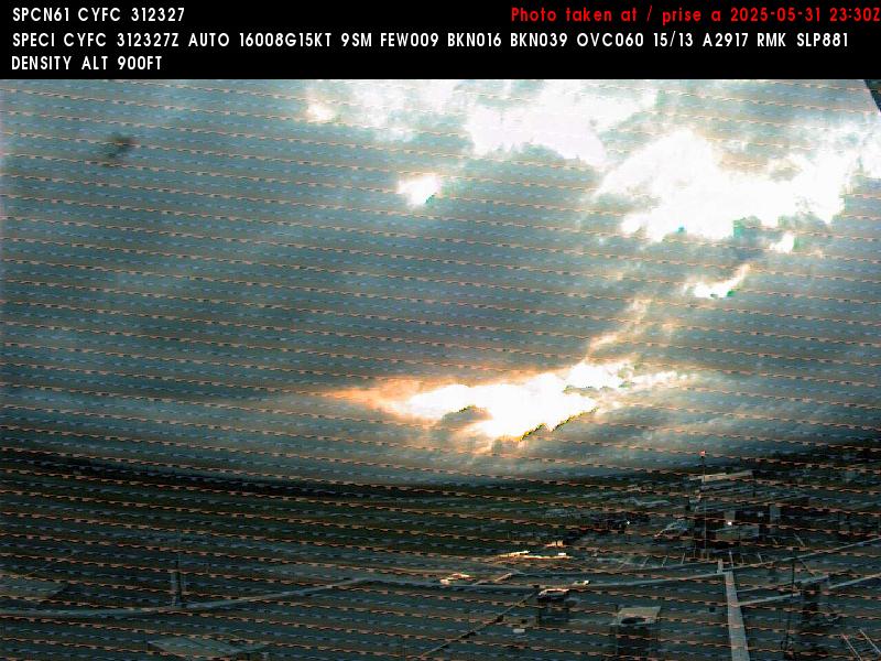 Web Cam image of Fredericton Airport (West)