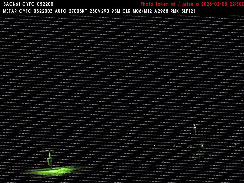 Web Cam image of Fredericton Airport (West)