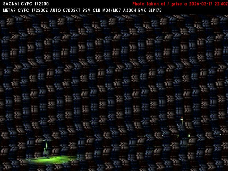 Web Cam image of Fredericton Airport (West)