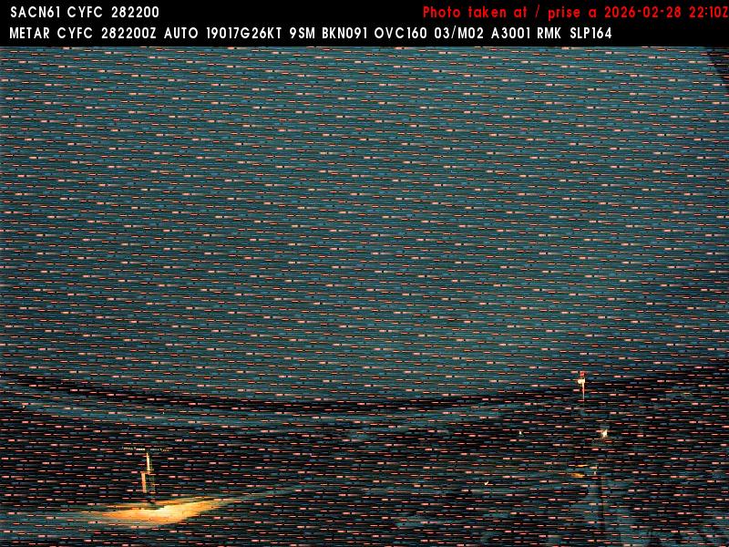 Web Cam image of Fredericton Airport (West)