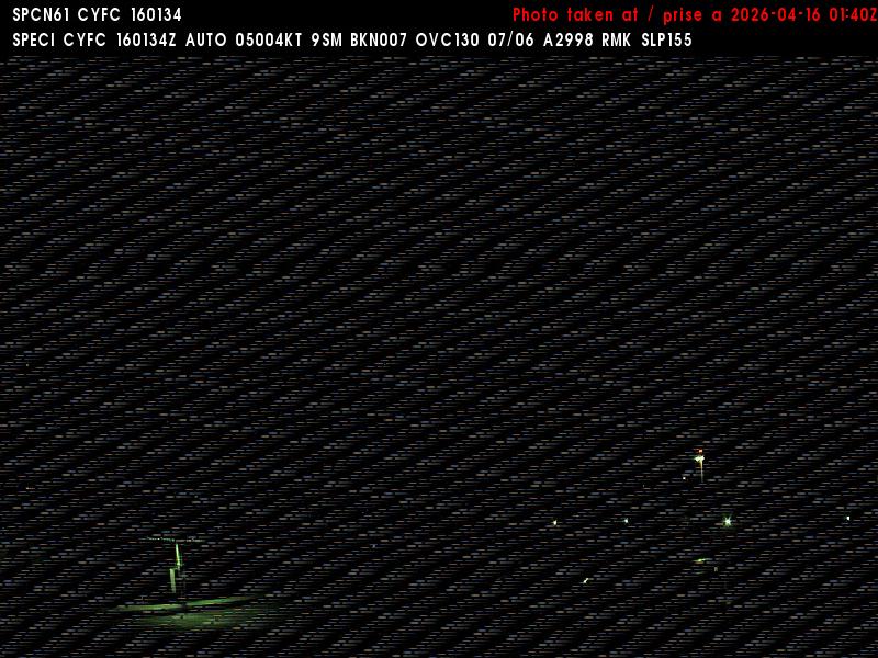 Web Cam image of Fredericton Airport (West)