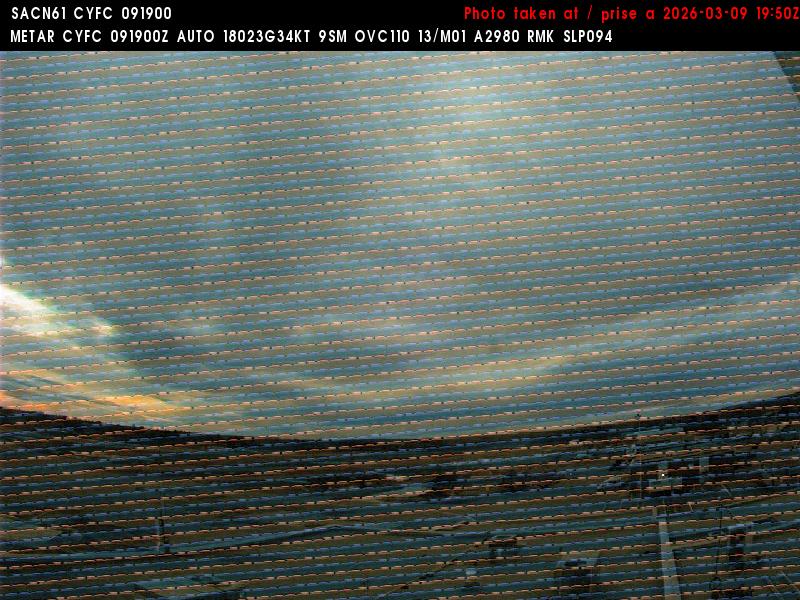 Web Cam image of Fredericton Airport (West)