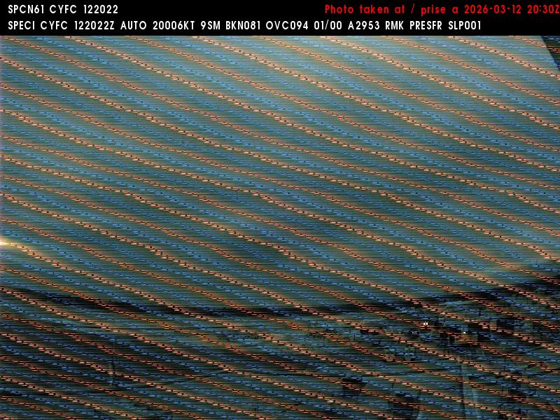 Web Cam image of Fredericton Airport (West)