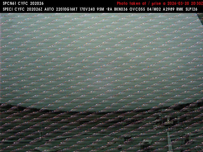 Web Cam image of Fredericton Airport (West)