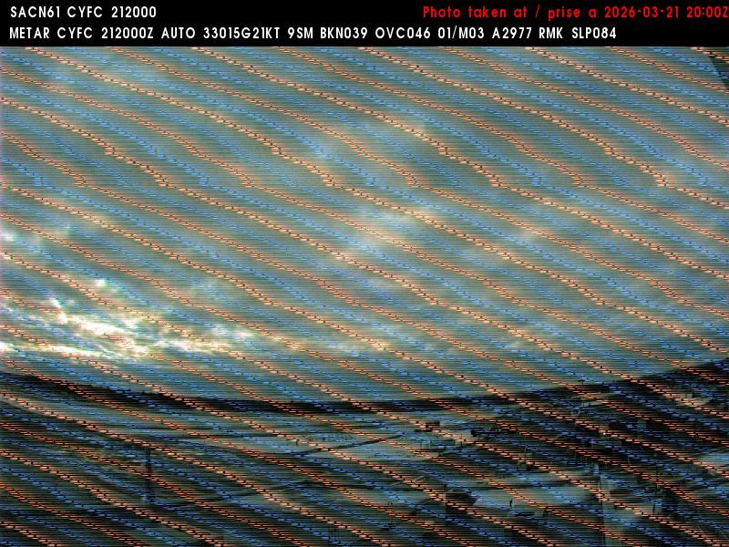 Web Cam image of Fredericton Airport (West)