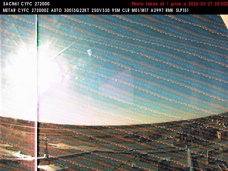 Web Cam image of Fredericton Airport (West)