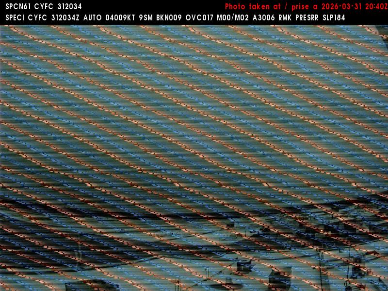 Web Cam image of Fredericton Airport (West)