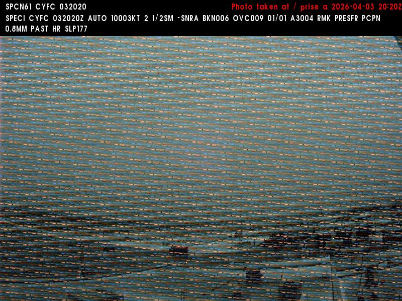 Web Cam image of Fredericton Airport (West)