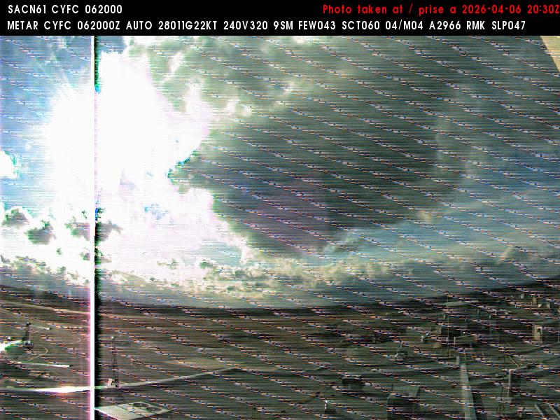 Web Cam image of Fredericton Airport (West)