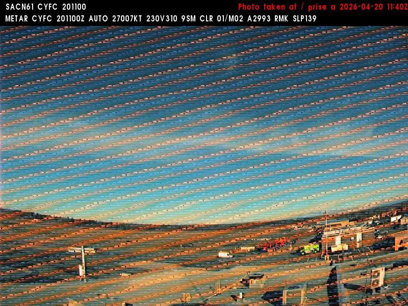 Web Cam image of Fredericton Airport (West)