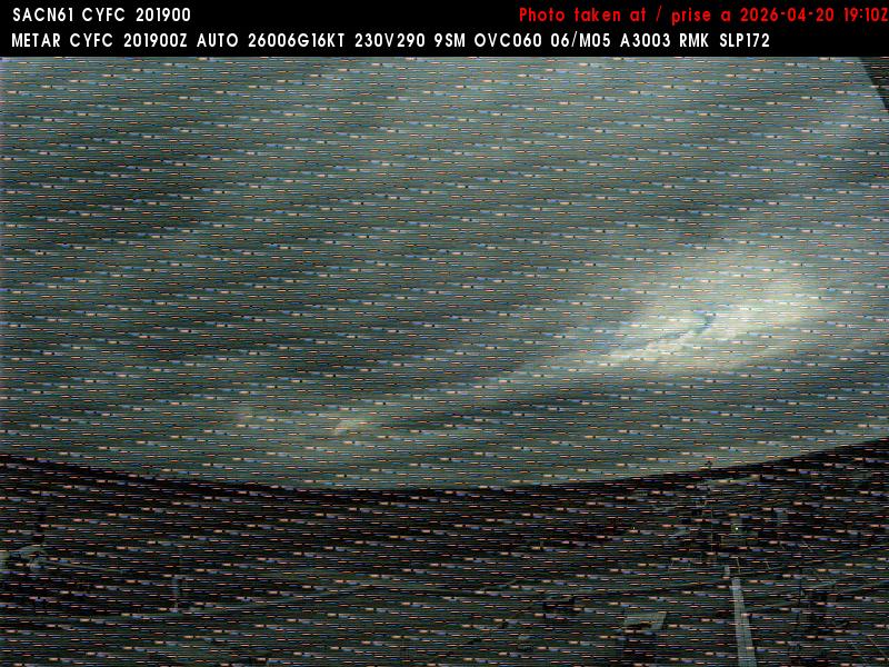 Web Cam image of Fredericton Airport (West)