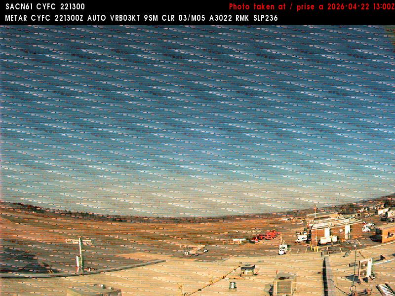 Web Cam image of Fredericton Airport (West)