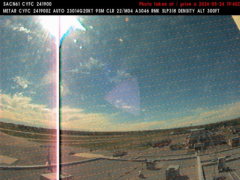 Web Cam image of Fredericton Airport (West)