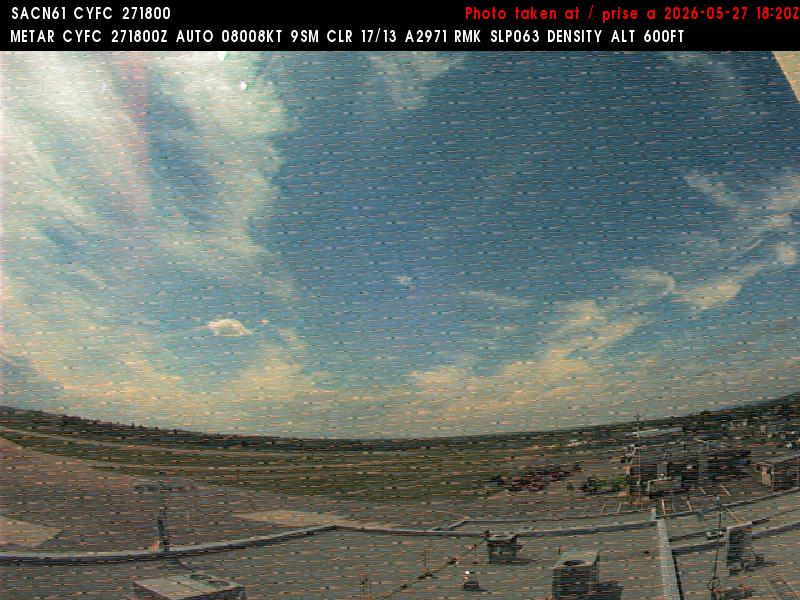 Web Cam image of Fredericton Airport (West)