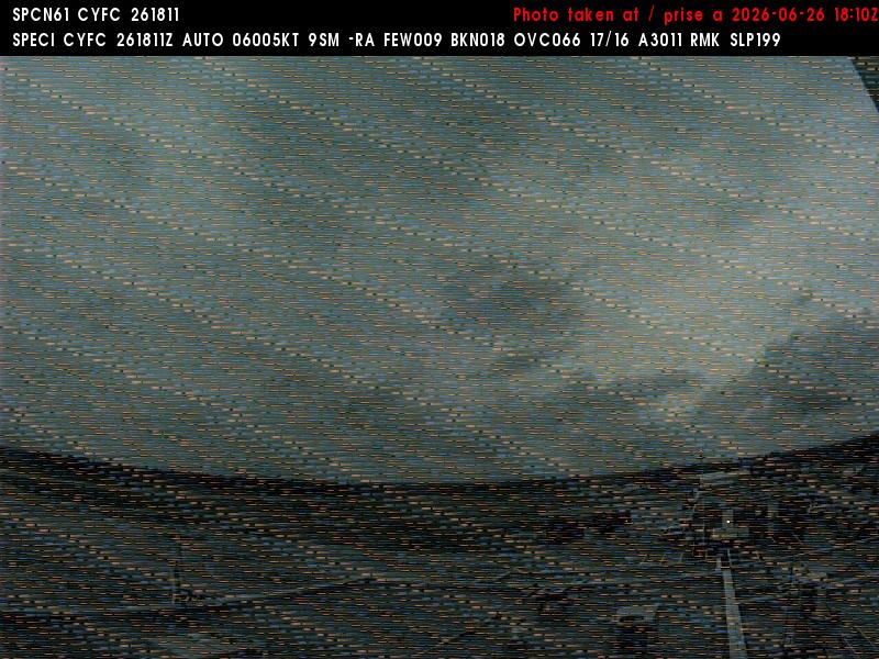 Web Cam image of Fredericton Airport (West)