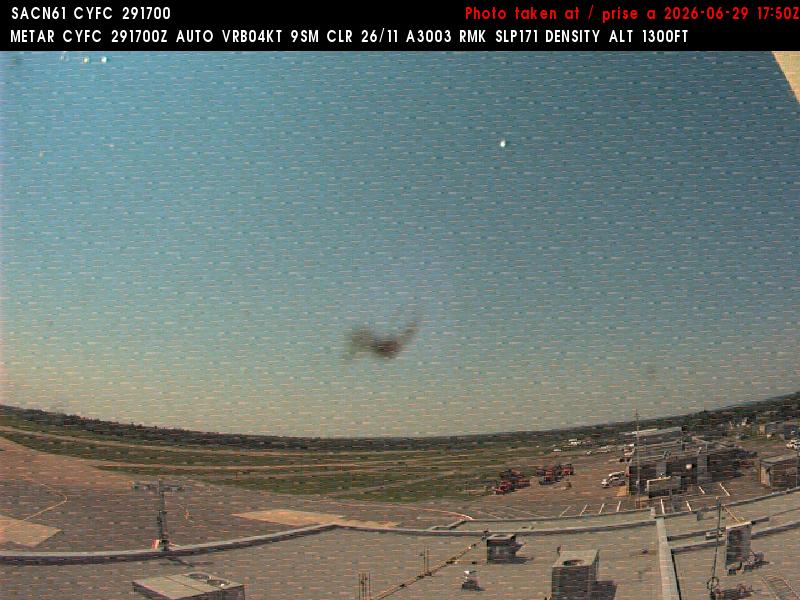 Web Cam image of Fredericton Airport (West)