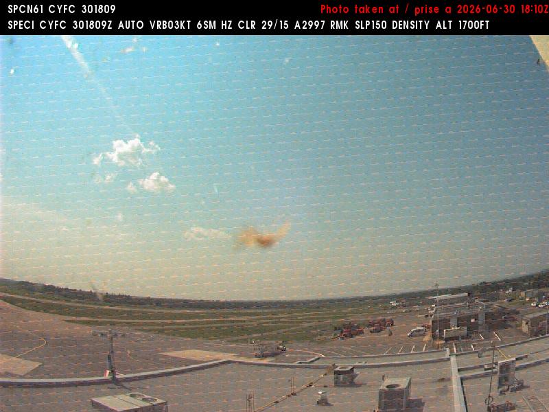 Web Cam image of Fredericton Airport (West)