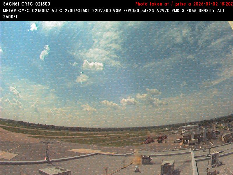 Web Cam image of Fredericton Airport (West)