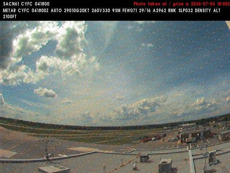 Web Cam image of Fredericton Airport (West)