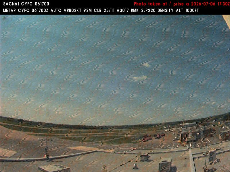 Web Cam image of Fredericton Airport (West)