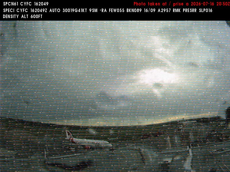 Web Cam image of Fredericton Airport (West)