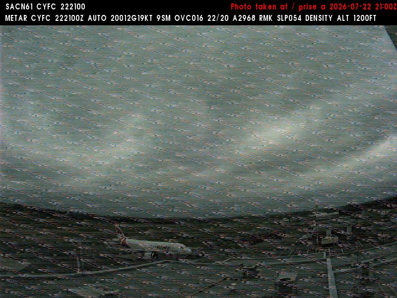 Web Cam image of Fredericton Airport (West)