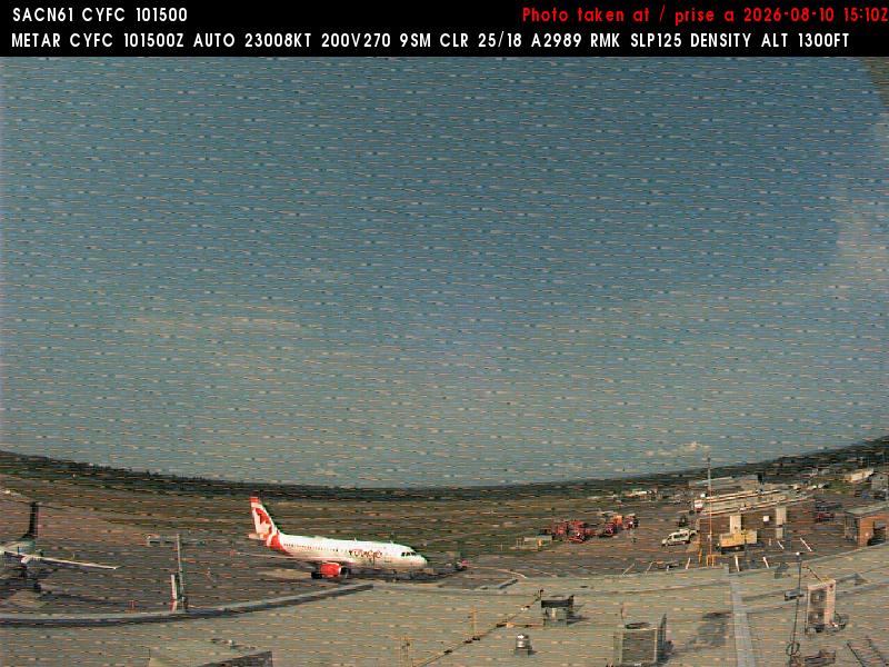 Web Cam image of Fredericton Airport (West)