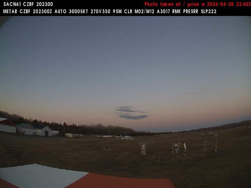 Web Cam image of Bathurst Airport (East)