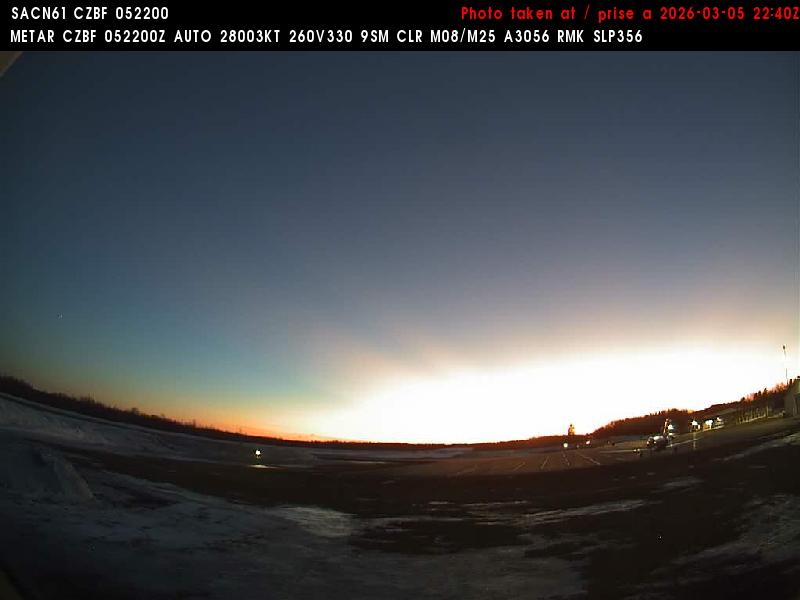 Web Cam image of Bathurst Airport (West)