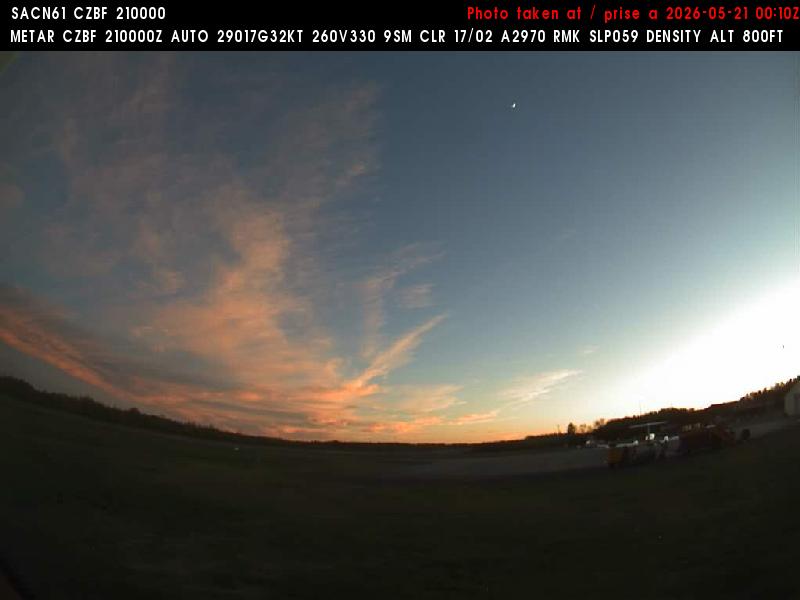 Web Cam image of Bathurst Airport (West)